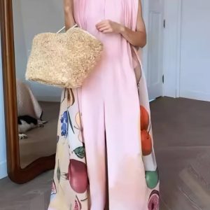 Printed Sleeveless Wide-Leg Jumpsuit